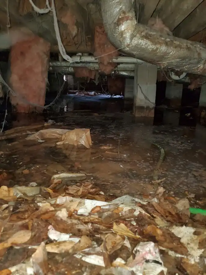 Crawl space flood assessment for Commercial Water Damage Restoration in Catoosa